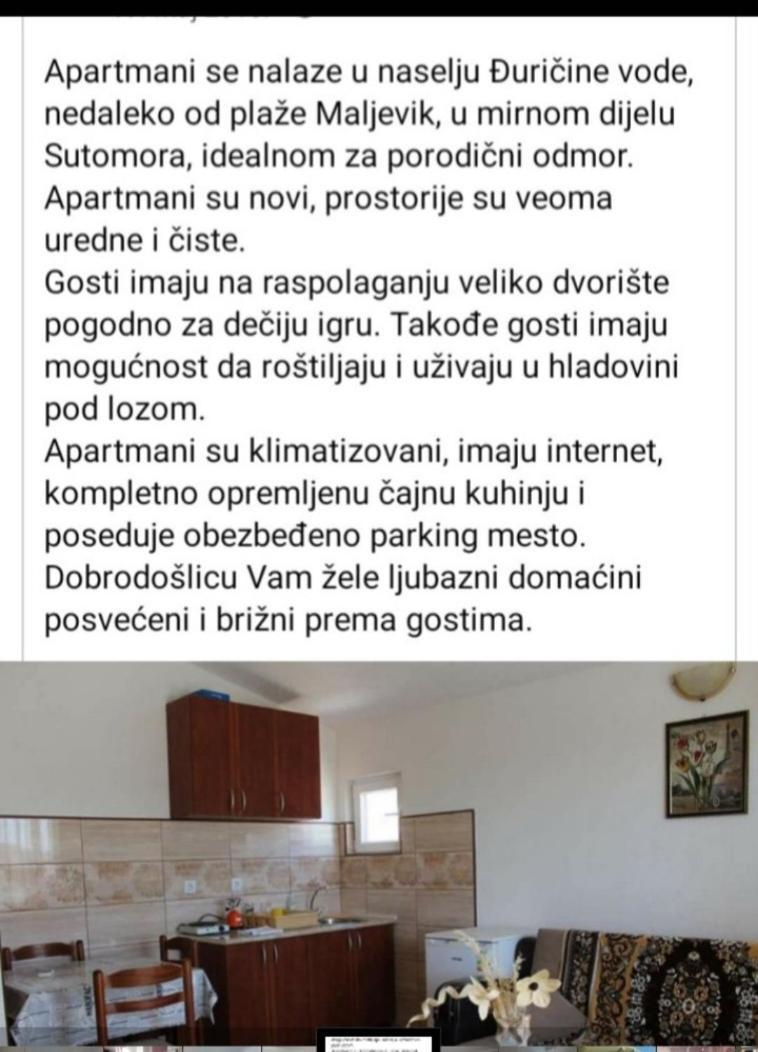 Apartmani Joca Sutomore Exterior photo